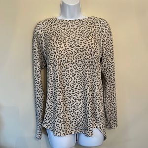 Bobeau animal print top